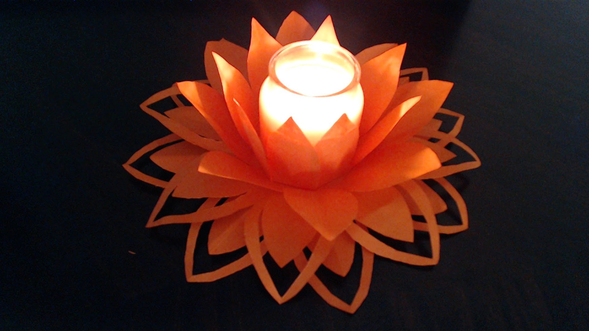 DIY Paper Lotus Candlestick-homesthetics (3)