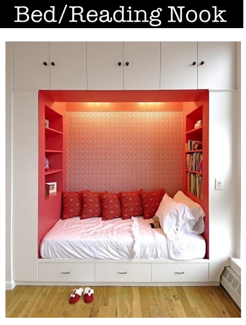 9. Mix the sleeping area with a reading nook