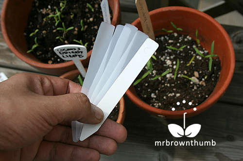 White Plastic Bottle Plant Markers 