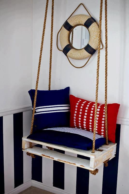Nautical Themed Porch Swing