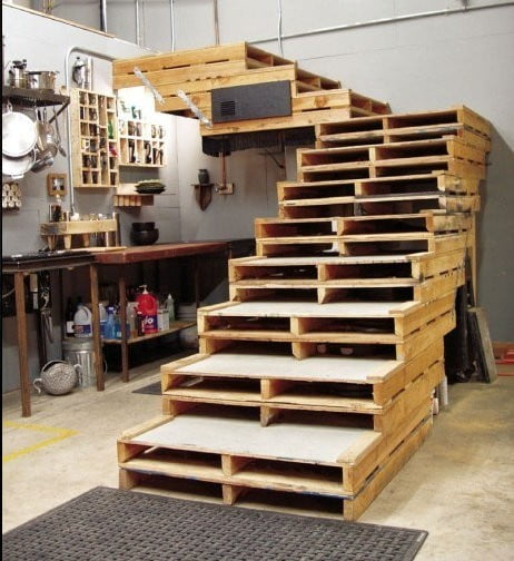 Wooden Pallets Staircase