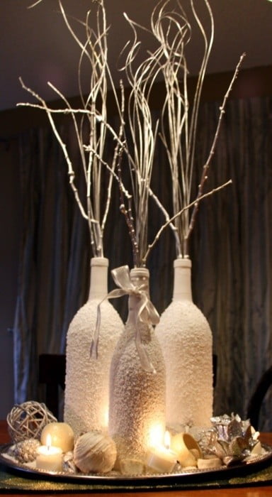 31 Beautiful Wine Bottles Centerpieces For Any Table-hometshetics (11)
