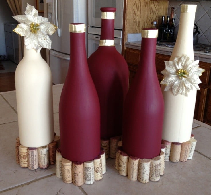 31 Beautiful Wine Bottles Centerpieces For Any Table-hometshetics (3)