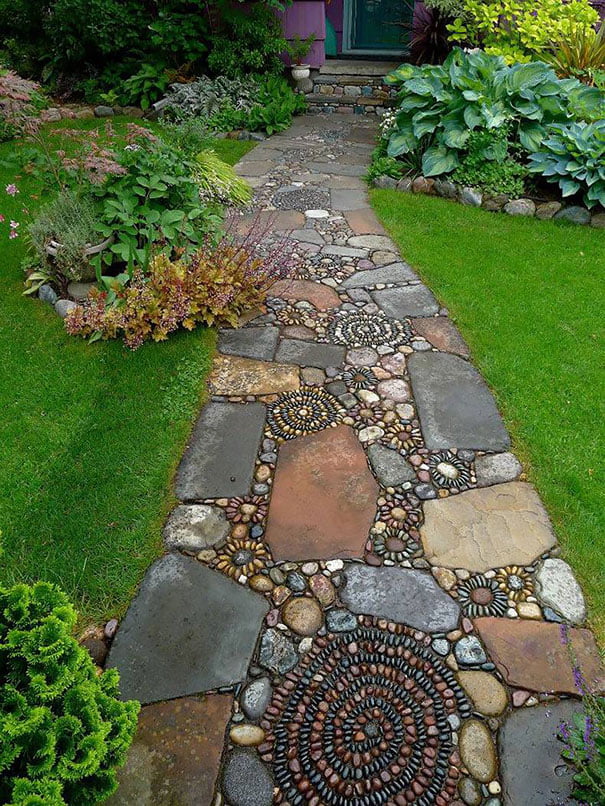 Backyard Landscaping Ideas-15 Magical DIY Pebble Paths That Seem Shaped by The Wind homesthetics (10)