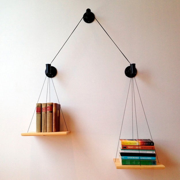 16. Graphic Balanced Book Shelf