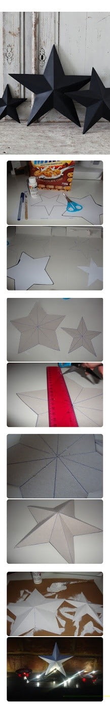 DIY Paper Art Projects - Learn How to Make 3D Paper Stars [Video Tutorial Included] homesthetics (10)