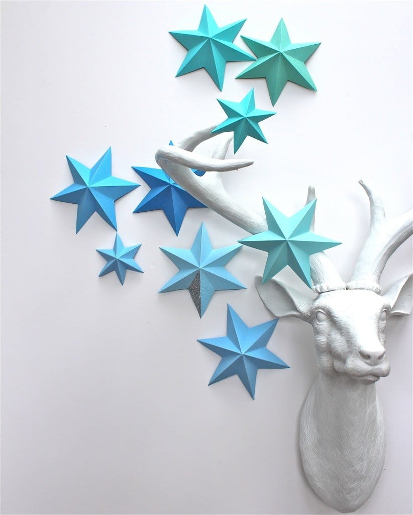 DIY Paper Art Projects - Learn How to Make 3D Paper Stars [Video Tutorial Included] homesthetics (12)