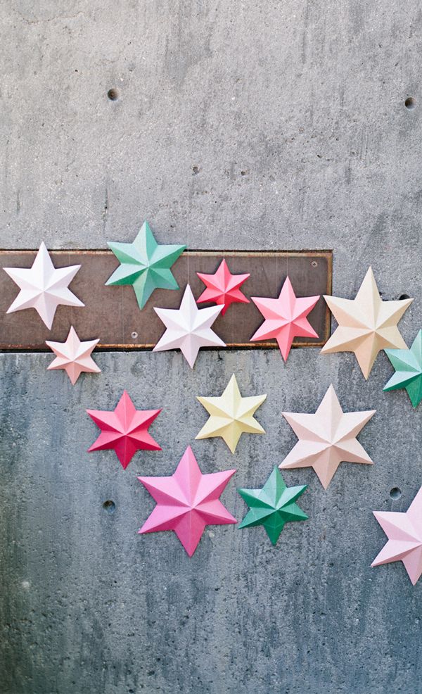 DIY Paper Art Projects - Learn How to Make 3D Paper Stars [Video Tutorial Included] homesthetics (9)