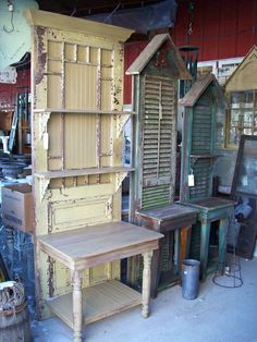 Superb Desks Complemented by Vintage Doors In an Unique Composition