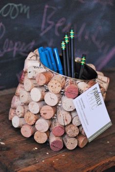 MAKE YOUR OWN PENCIL HOLDER USING CORKS