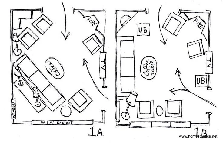 Furniture Arranging Tricks And Diagrams homesthetics.net 21