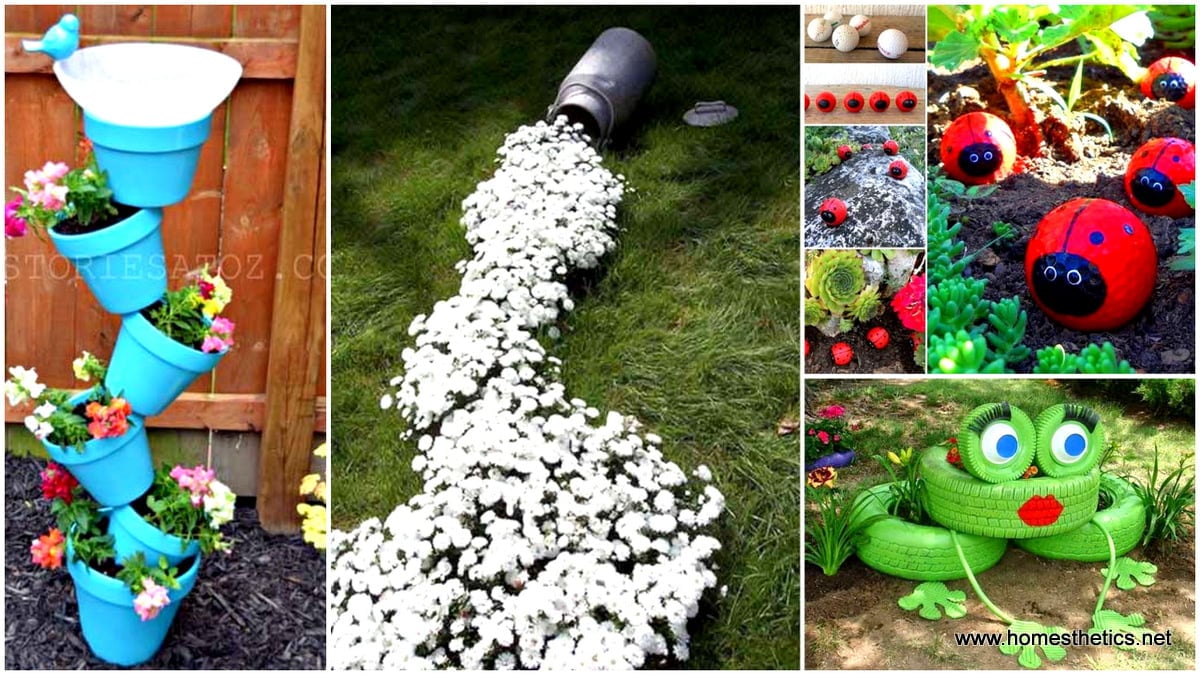 89+ Salvaged garden art projects - easy projects to enhance your garden!