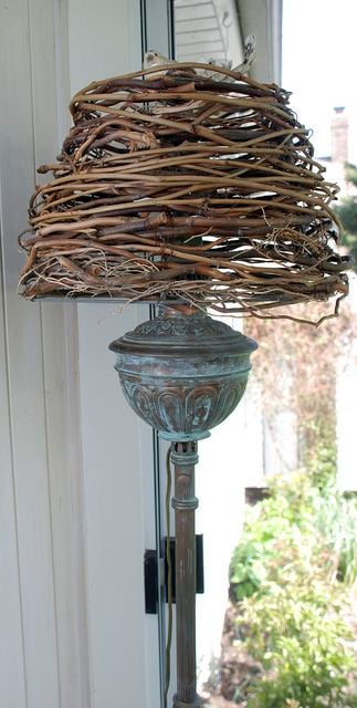 #6 Twigs and Branches Nestled Into a Beautiful Floor Lamp