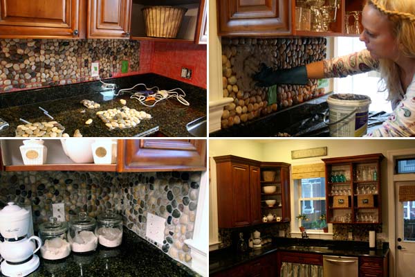 12. Cobblestone backsplash