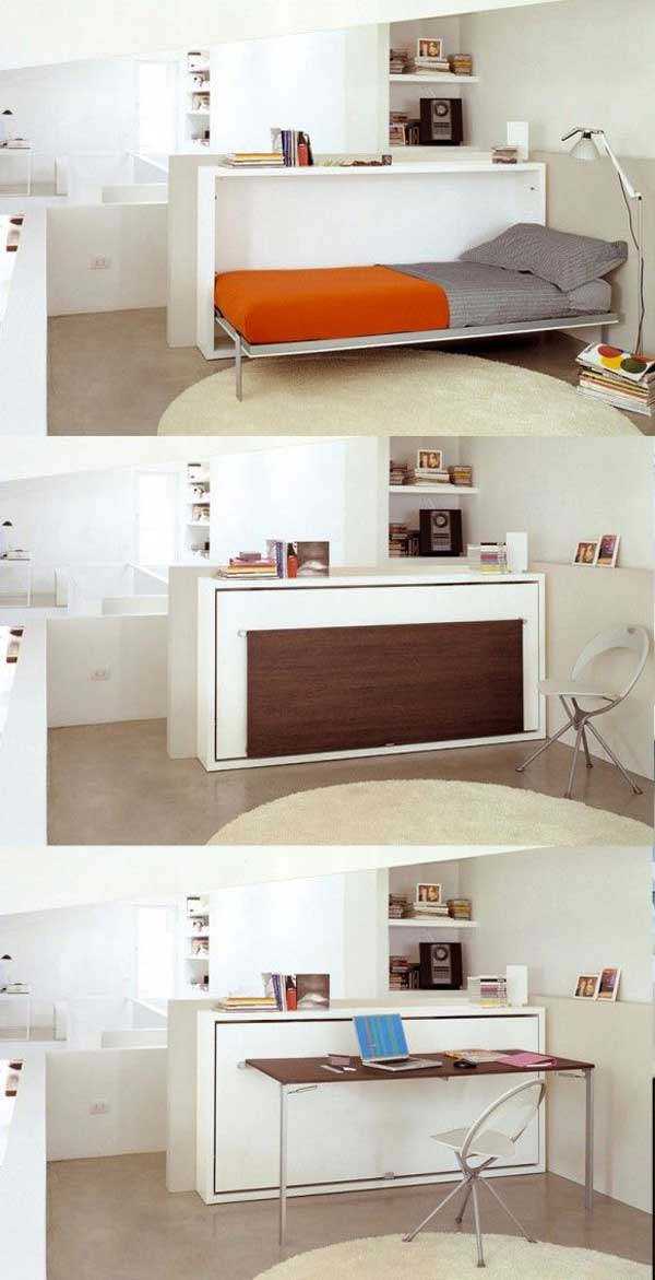 18. A COMBINATION OF  MURPHY BED WITH DESK