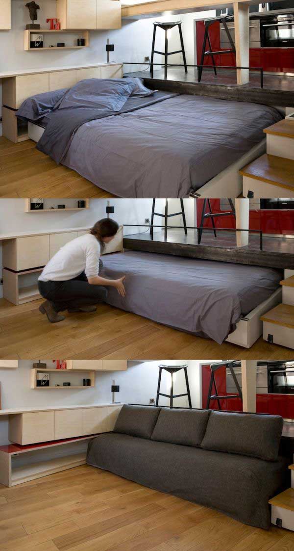 3. HIDE AND SAVE SPACE BED