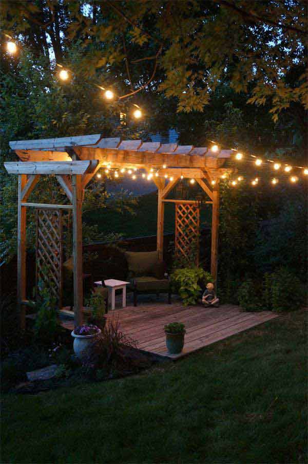26 Jaw Dropping Beautiful Yard and Patio String Lighting Ideas For a Small Heaven homesthetics backyard landscaping ideas (11)