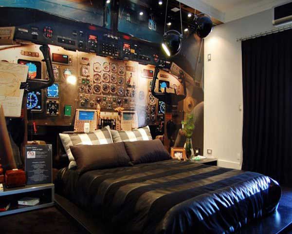 #29 Aviation Inspired Wall Headboard