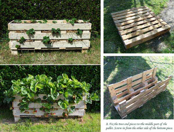 #18 WOODEN PALLET PLANTER