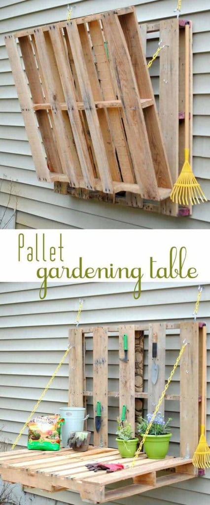 #35 FOLD-ABLE PALLET GARDENING FURNITURE