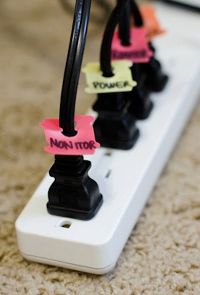 11. USING BAG CLOSURES AS CORD LABELS