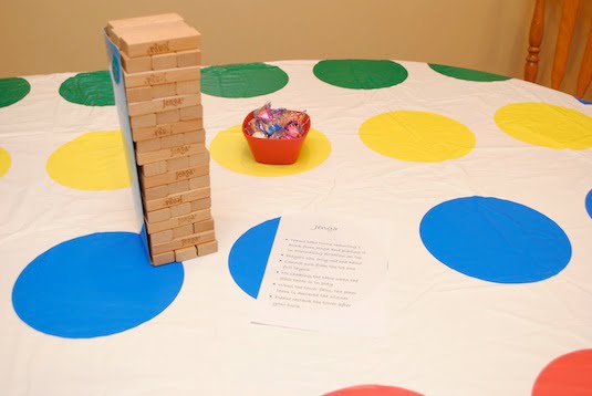 33. FAMILY GAME NIGHTS WITH TWISTER TABLE CLOTH