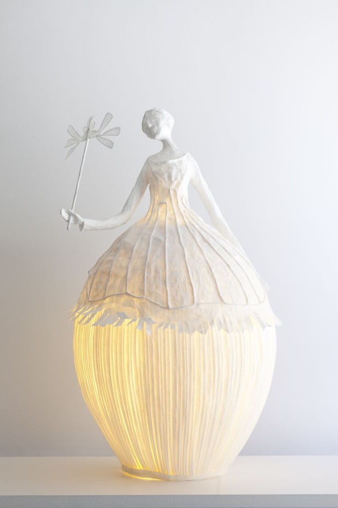 21. DELICATE LAMP FROM PAPIER A ETRES