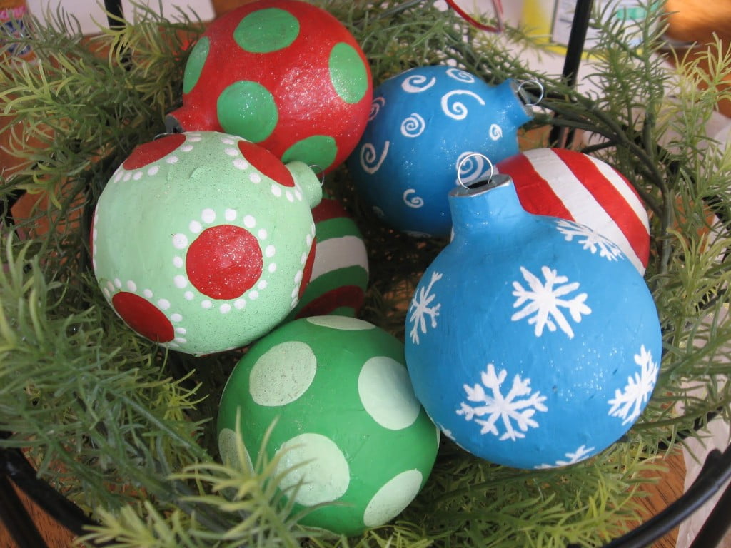 paper Mache 17. CHRISTMAS BALLS FROM BLUE CRICKET DESIGNS