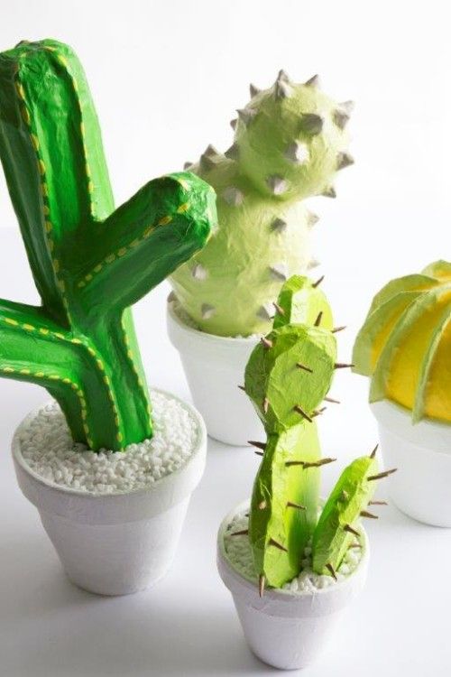 11. FAUX CACTUS GARDEN FROM DESIGN SPONGE