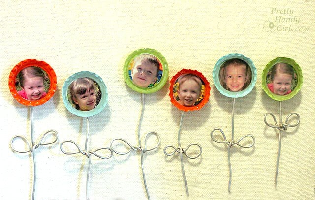 #20 Miniature Bottle Cap Photo Frames With Magnets