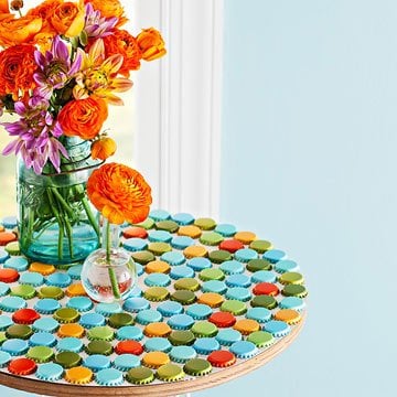 #6 Insanely Beautiful Bottle Cap Table Top