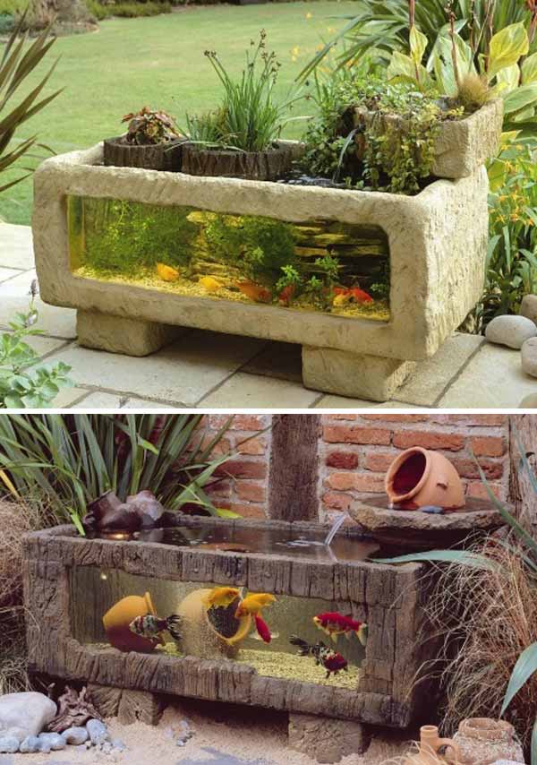 21+ Small Garden Ideas That Will Beautify Your Green World [Backyard Aquariums Included]outdoor fish ponds homesthetics (4)