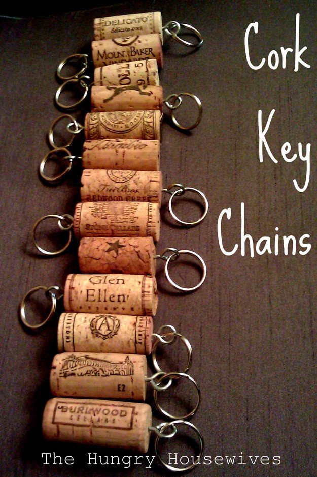 Cork key chains