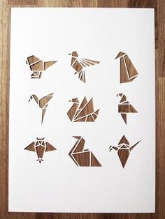 Origami Cutouts in a Thick Piece of Paper