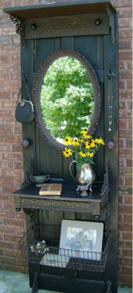 12. OR ADD A MIRROR TO IT AND EMBELLISH YOUR SMALL GARDEN