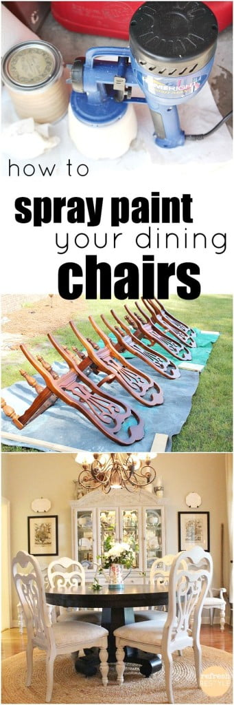 13. GET MATTERS INTO YOUR OWN HANDS AND SPRAY PAINT THOSE OLD LOOKING DINNING CHAIRS