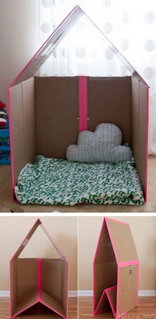 27 Ideas on How to Use Cardboard Boxes for Kids Games and Activities DIY Projects homesthetics diy cardboard projects (1)