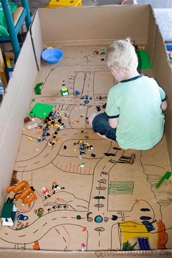 27 Ideas on How to Use Cardboard Boxes for Kids Games and Activities DIY Projects homesthetics diy cardboard projects (2)