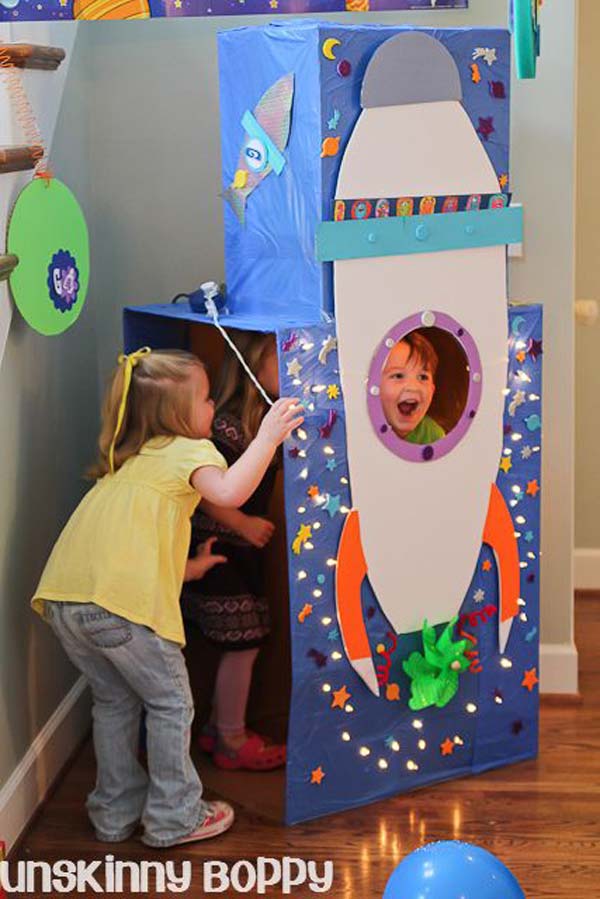27 Ideas on How to Use Cardboard Boxes for Kids Games and Activities DIY Projects homesthetics diy cardboard projects (27)
