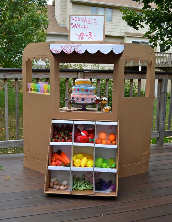 27 Ideas on How to Use Cardboard Boxes for Kids Games and Activities DIY Projects homesthetics diy cardboard projects (4)