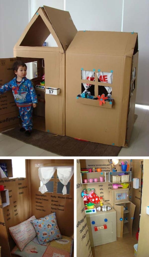 27 Ideas on How to Use Cardboard Boxes for Kids Games and Activities DIY Projects homesthetics diy cardboard projects (9)