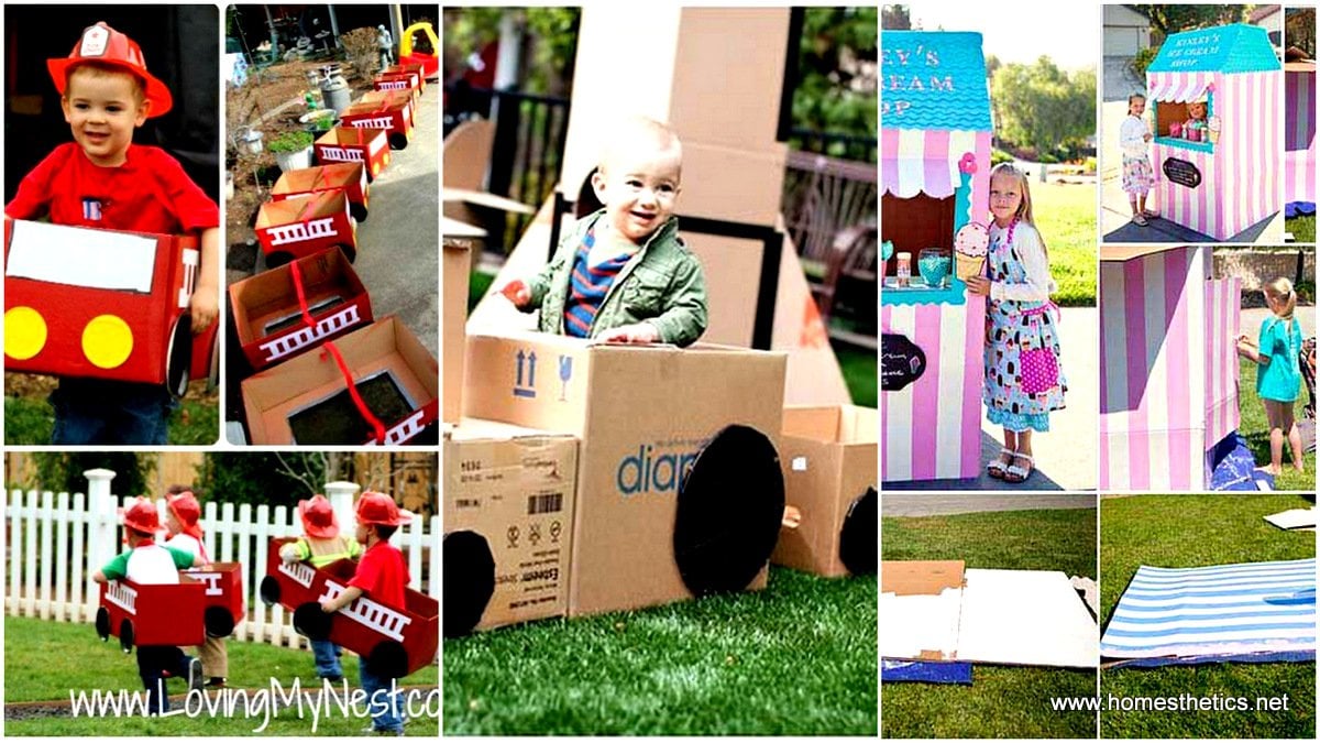 Ideas on How to Use Cardboard Boxes for Kids Games and Activities DIY Projects