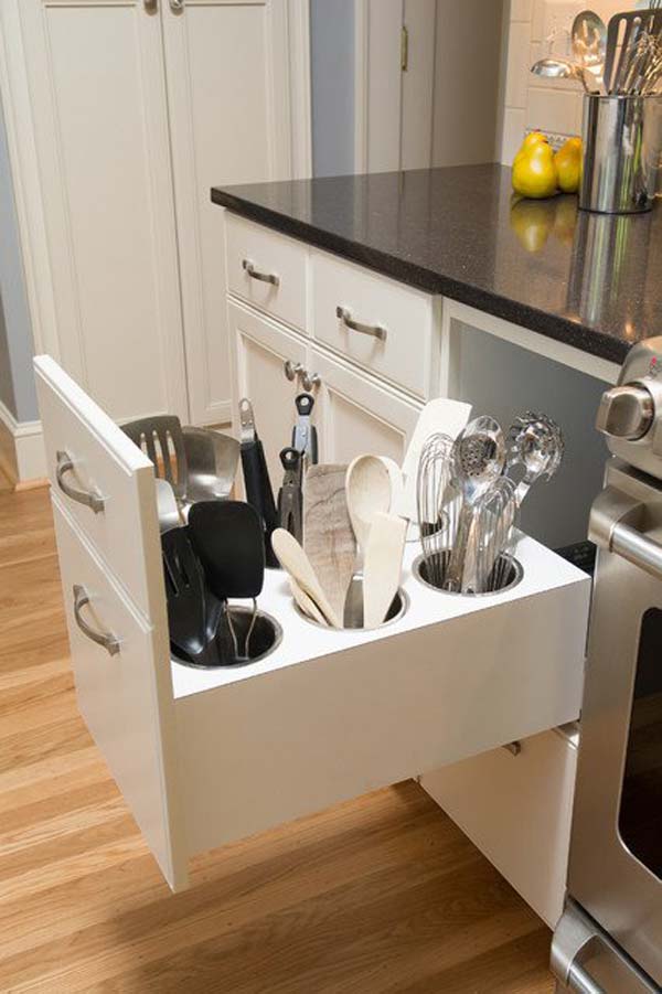 27 Ingenious DIY Cutlery Storage Solution Projects That Will Declutter Your Kitchen homesthetics storage ideas (2)