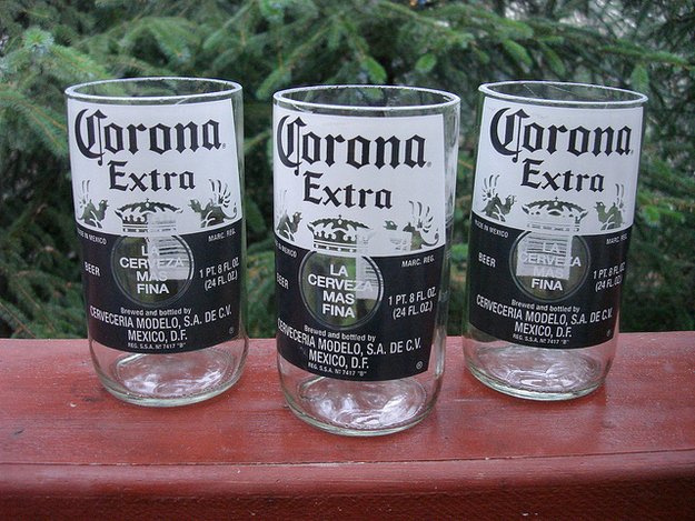 Make glasses from beer bottles