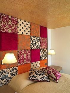 #1 Multiple Textures and Colors Serving as a Headboard