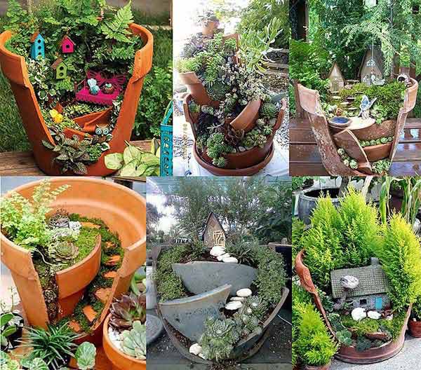 26 Beautiful Simple and Inexpensive Garden Projects Realized With Clay Pots homesthetics decor ideas (23)