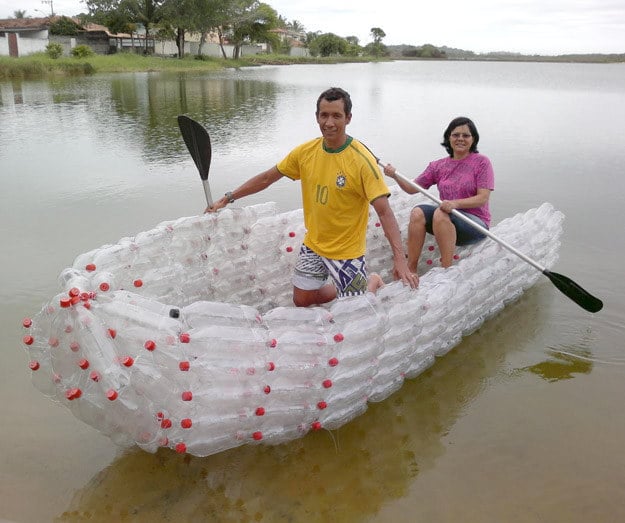 #19 Full Plastic Bottle Boat