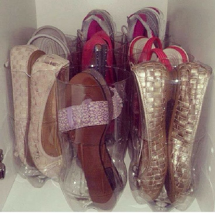 #12 Plastic Bottles Used to Organize Shoes