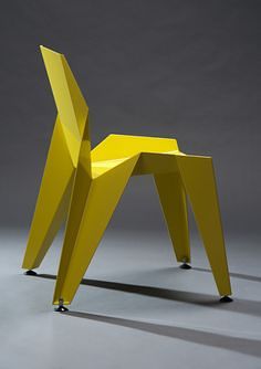 #26 Yellow Origami Chair