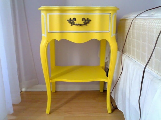 #13 Simple Yellow Nightstand